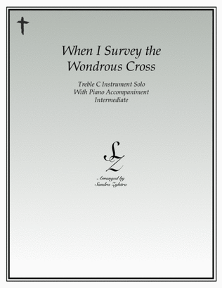 Book cover for When I Survey The Wondrous Cross (treble C instrument solo)