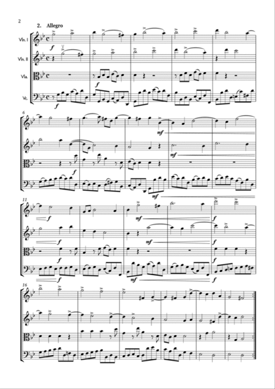 Corelli - Concerto grosso in G minor 'Fatto per la Notte di Natale' - Intermediate String Quartet scores gallery preview page 3