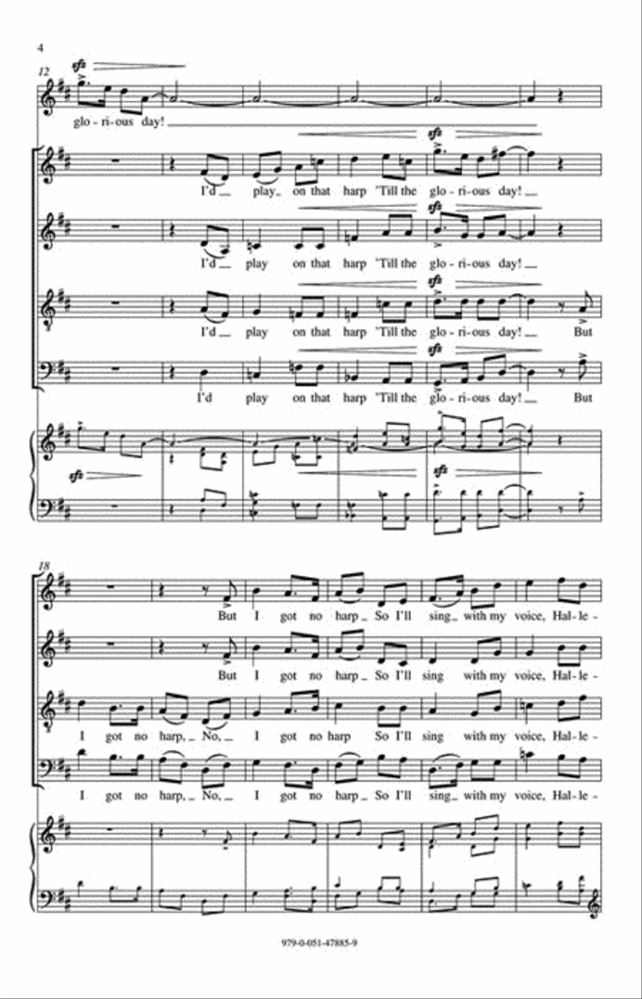 So I'll Sing with My Voice 4-Part scores gallery preview page 3