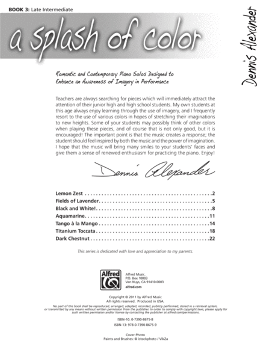 A Splash of Color Piano Solo scores gallery preview page 2