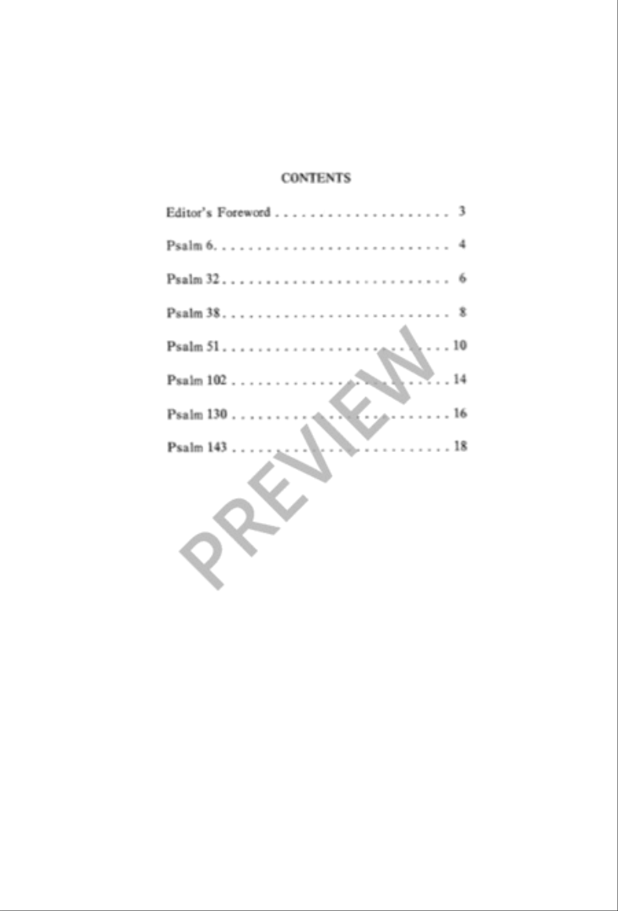 Seven Penitential Psalms from the 