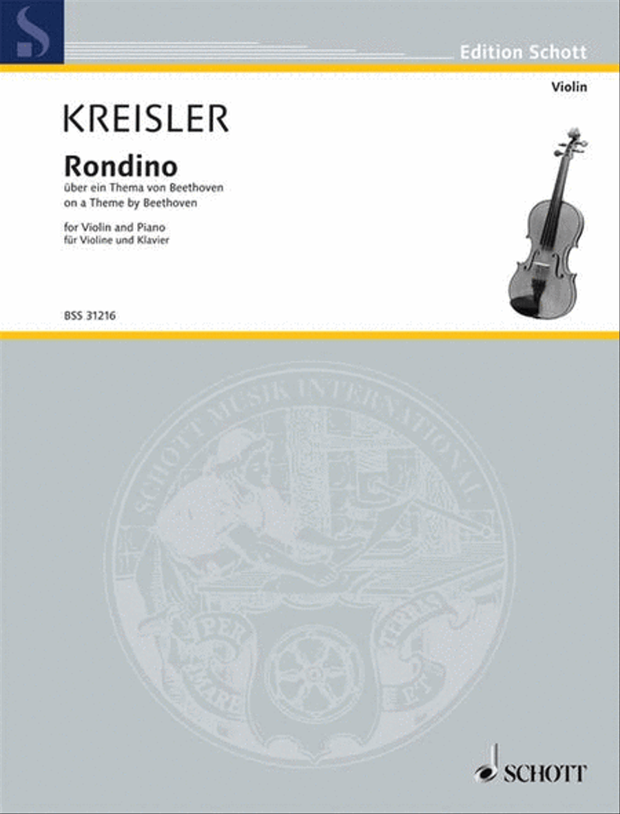 Kreisler Rondino Beethoven Vln Pft Violin Solo scores gallery preview page 1