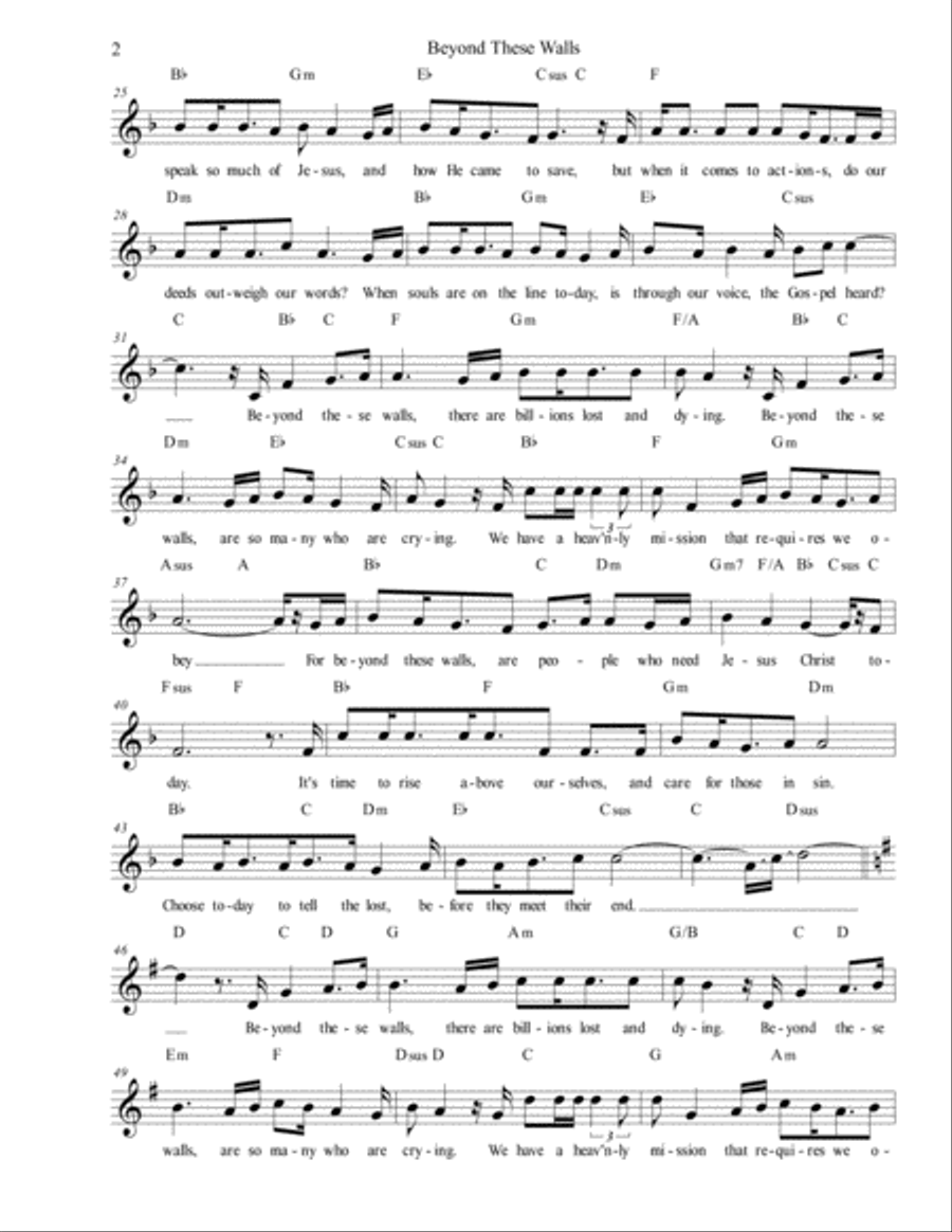 Beyond These Walls Voice Solo scores gallery preview page 2