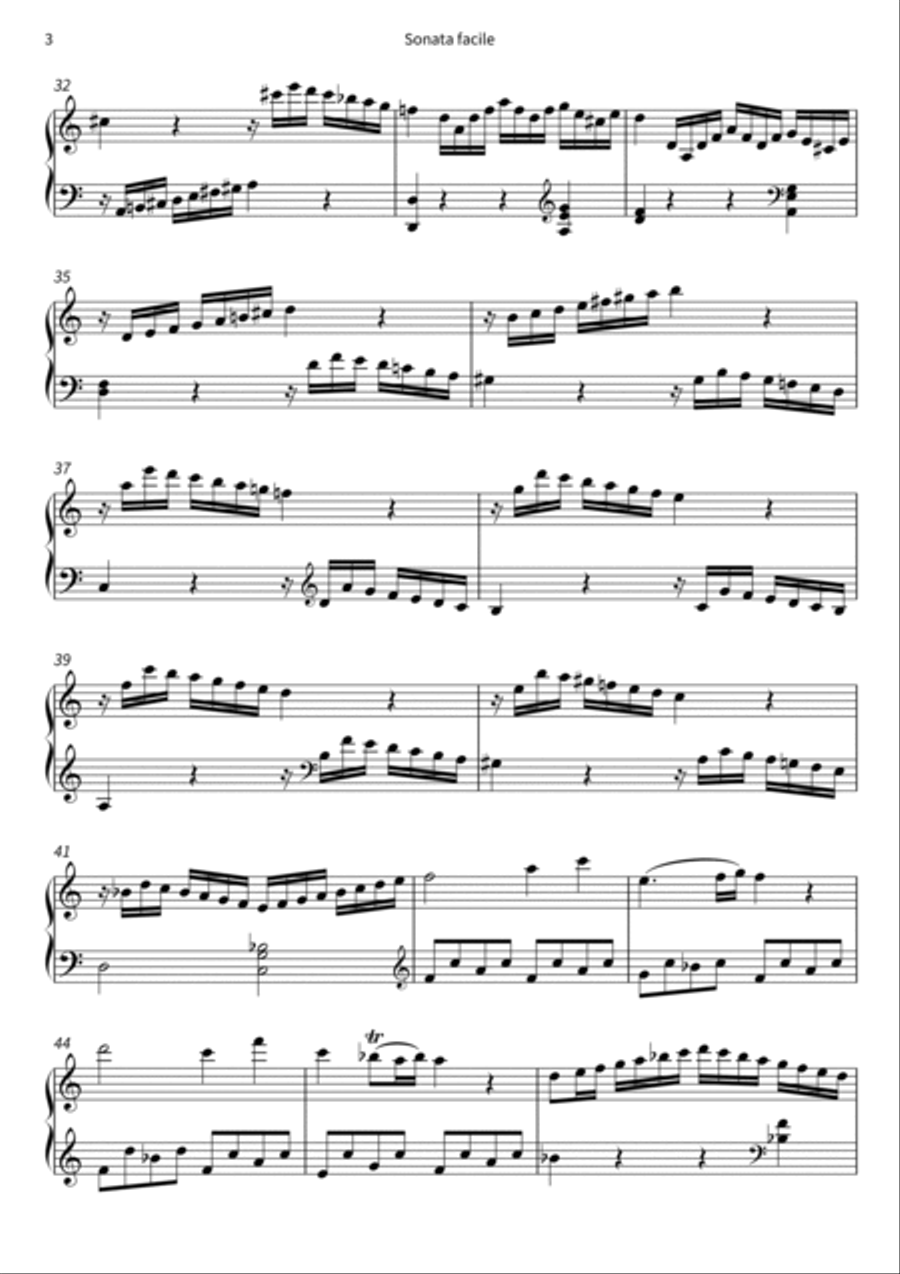 Sonata facile Piano scores gallery preview page 5