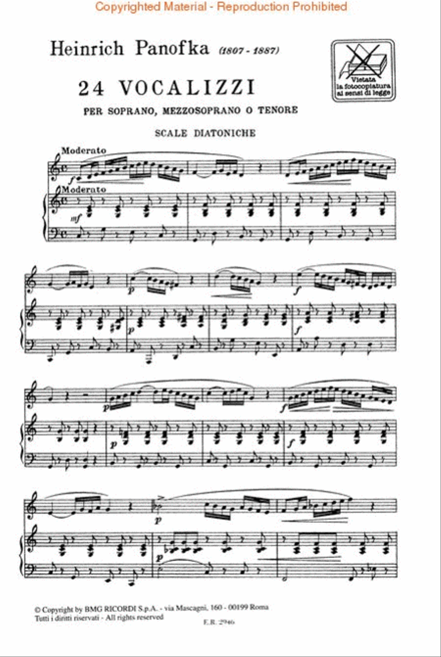 24 Vocalizzi, Op. 81 and 24 Vocalizzi Progressivi, Op. 85 Voice scores gallery preview page 2