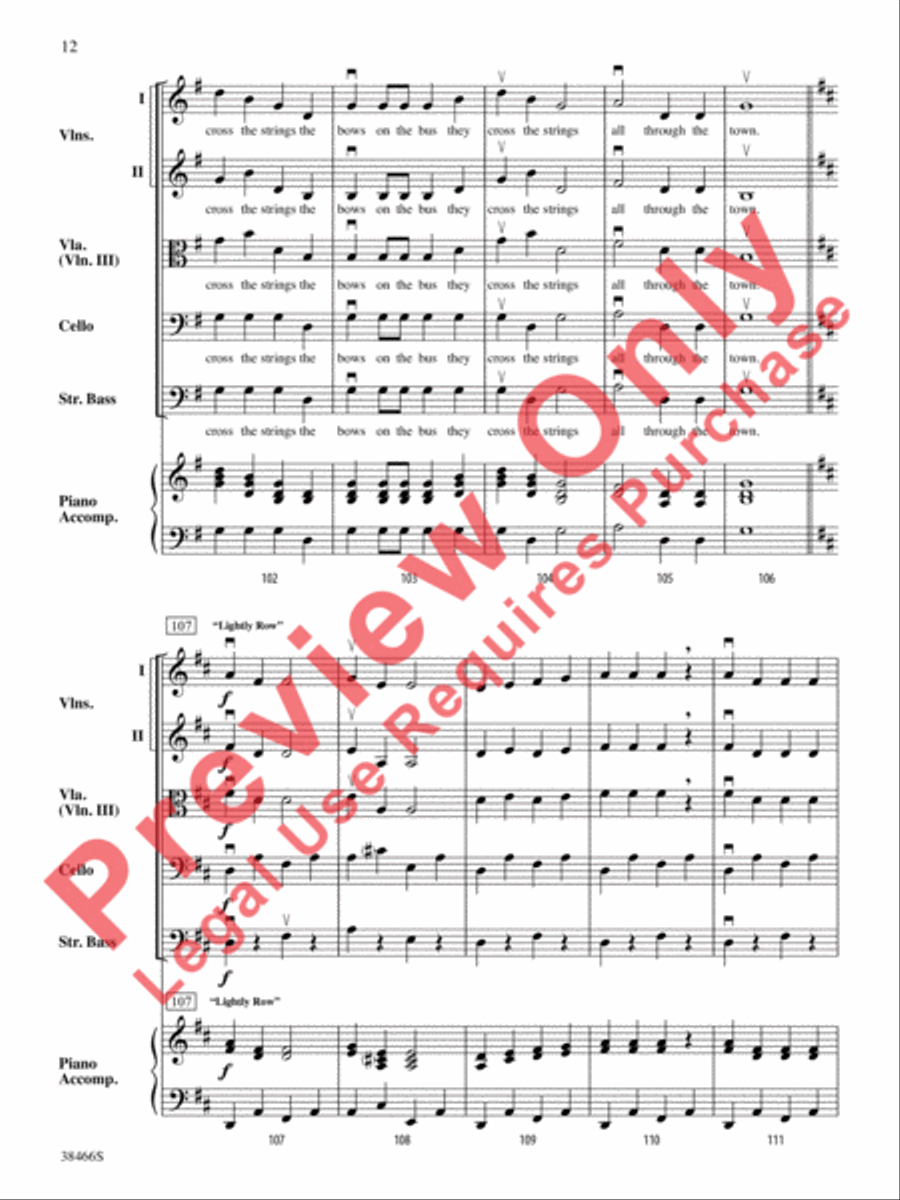 The Bows on the Bus String Orchestra scores gallery preview page 13