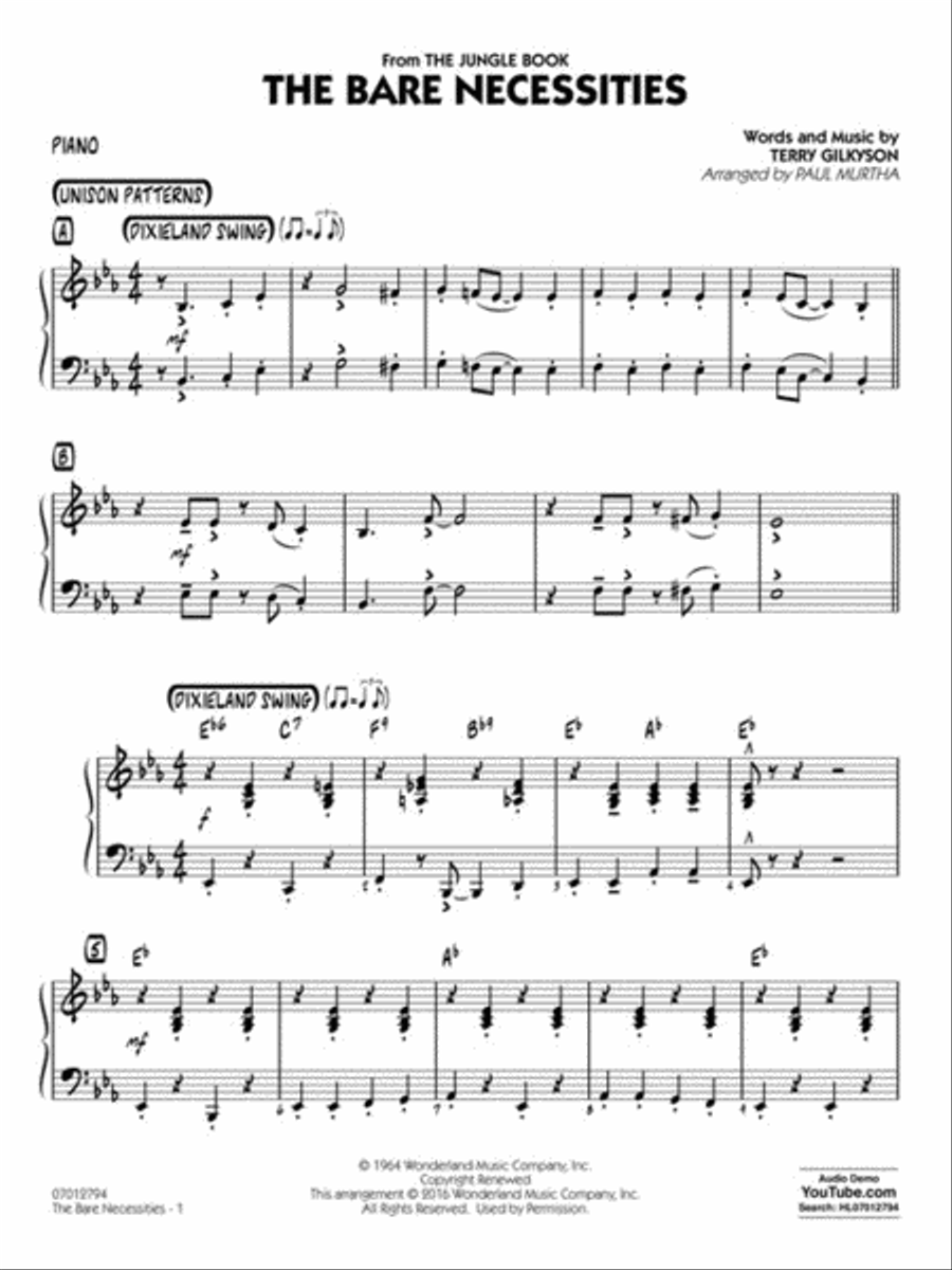 The Bare Necessities (from The Jungle Book) Jazz Ensemble scores gallery preview page 5
