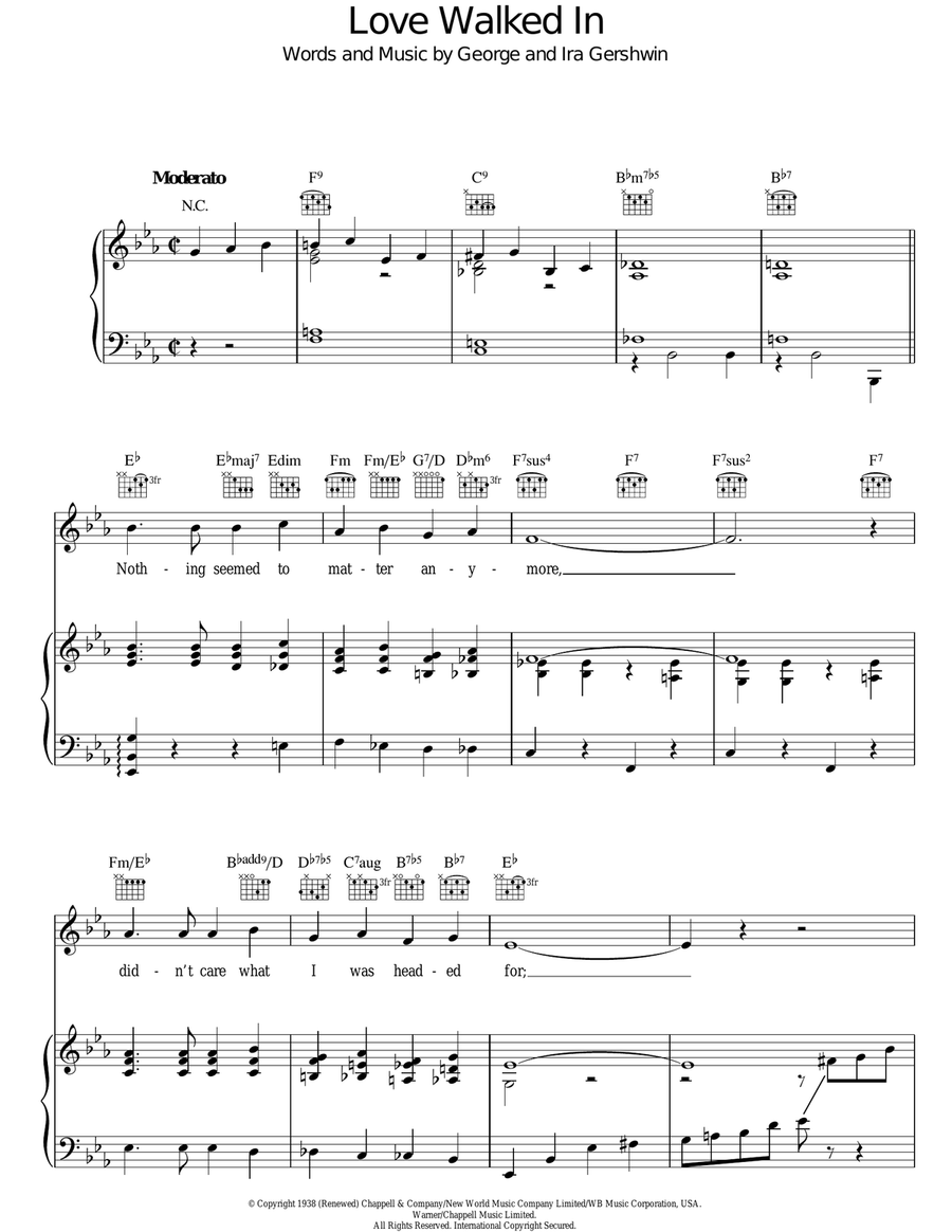 Love Walked In Love Walked In Guitar scores gallery preview page 1