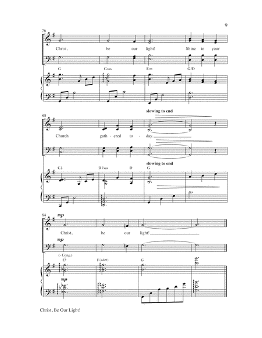 Christ, Be Our Light 4-Part scores gallery preview page 9