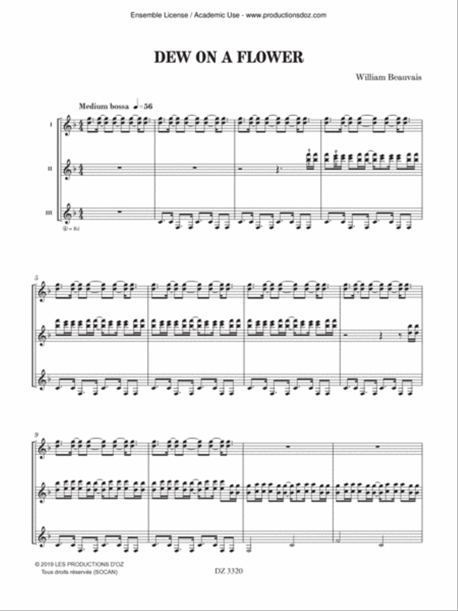 Dew on a Flower Dew on a Flower Guitar Ensemble scores gallery preview page 3