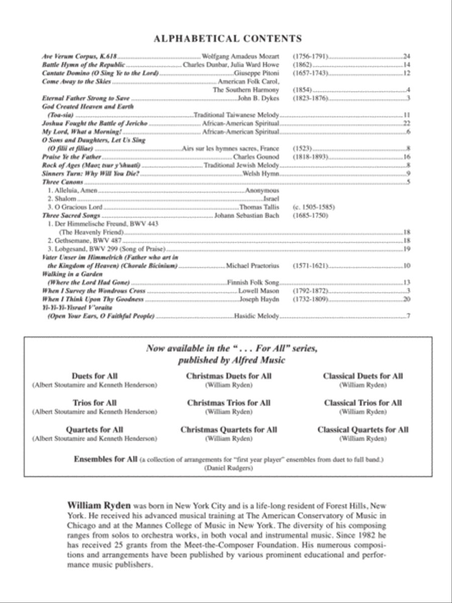 Sacred Duets for All (From the Renaissance to the Romantic Periods) Small Ensemble scores gallery preview page 3