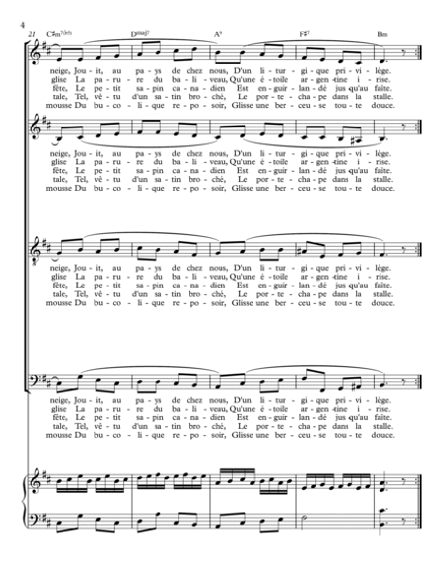 LE SAPIN DE NOËL 4-Part scores gallery preview page 4