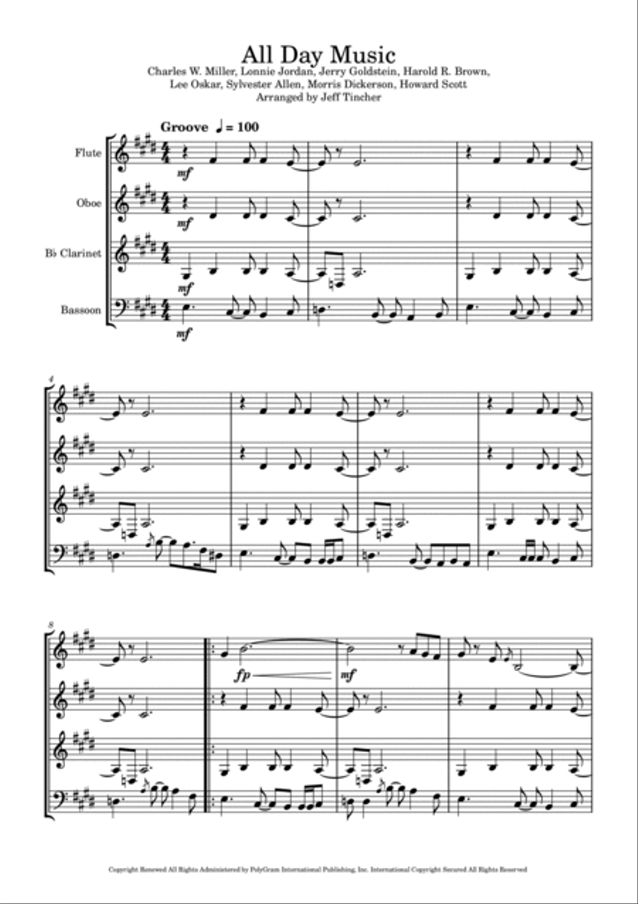 All Day Music Woodwind Quartet scores gallery preview page 2