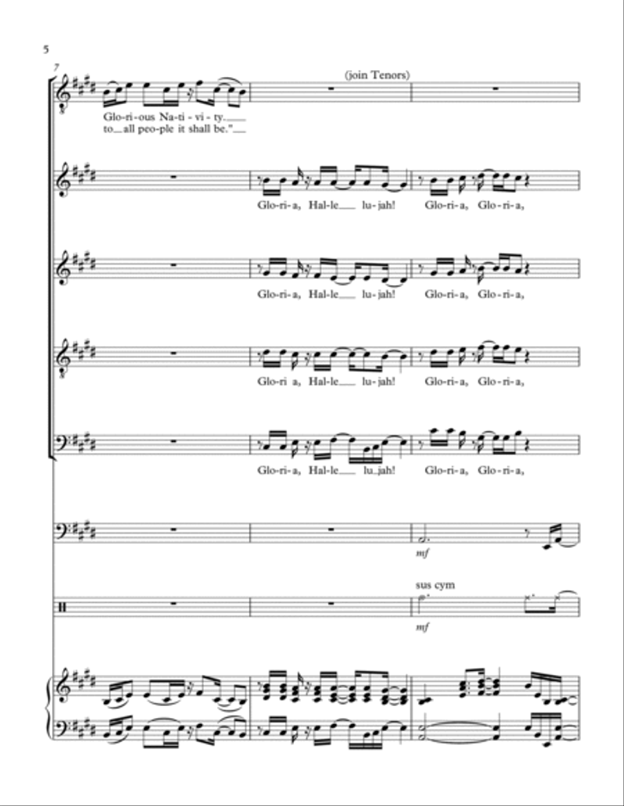 Gloria, Hallelujah Gloria, Hallelujah 4-Part scores gallery preview page 6