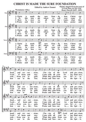 Christ Is Made The Sure Foundation A Cappella SATB