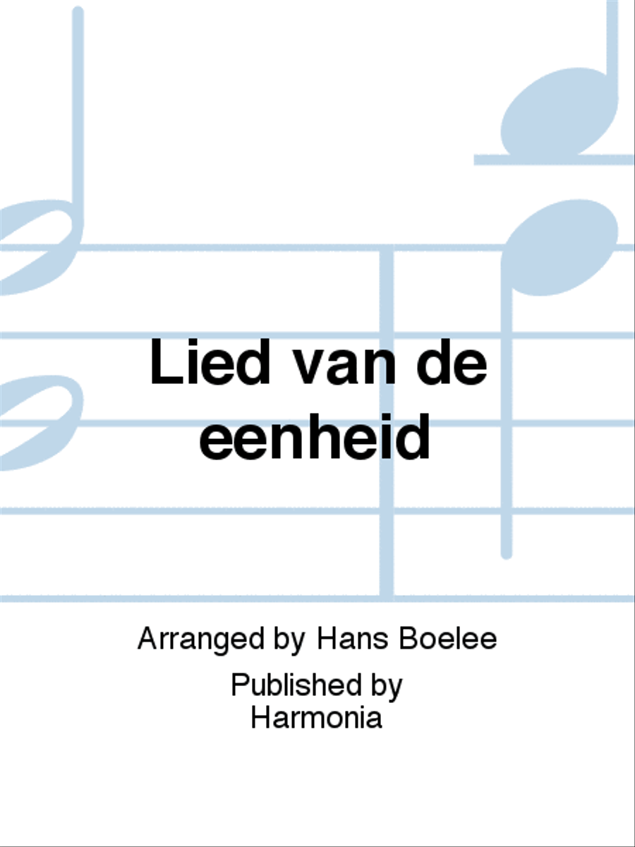 Lied van de eenheid Lied van de eenheid 4-Part scores gallery preview page 1