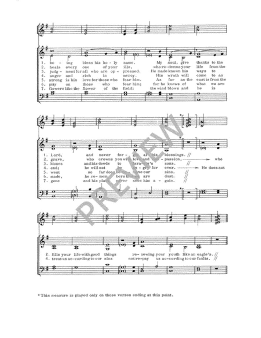 My Soul, Give Thanks to the Lord 4-Part scores gallery preview page 6