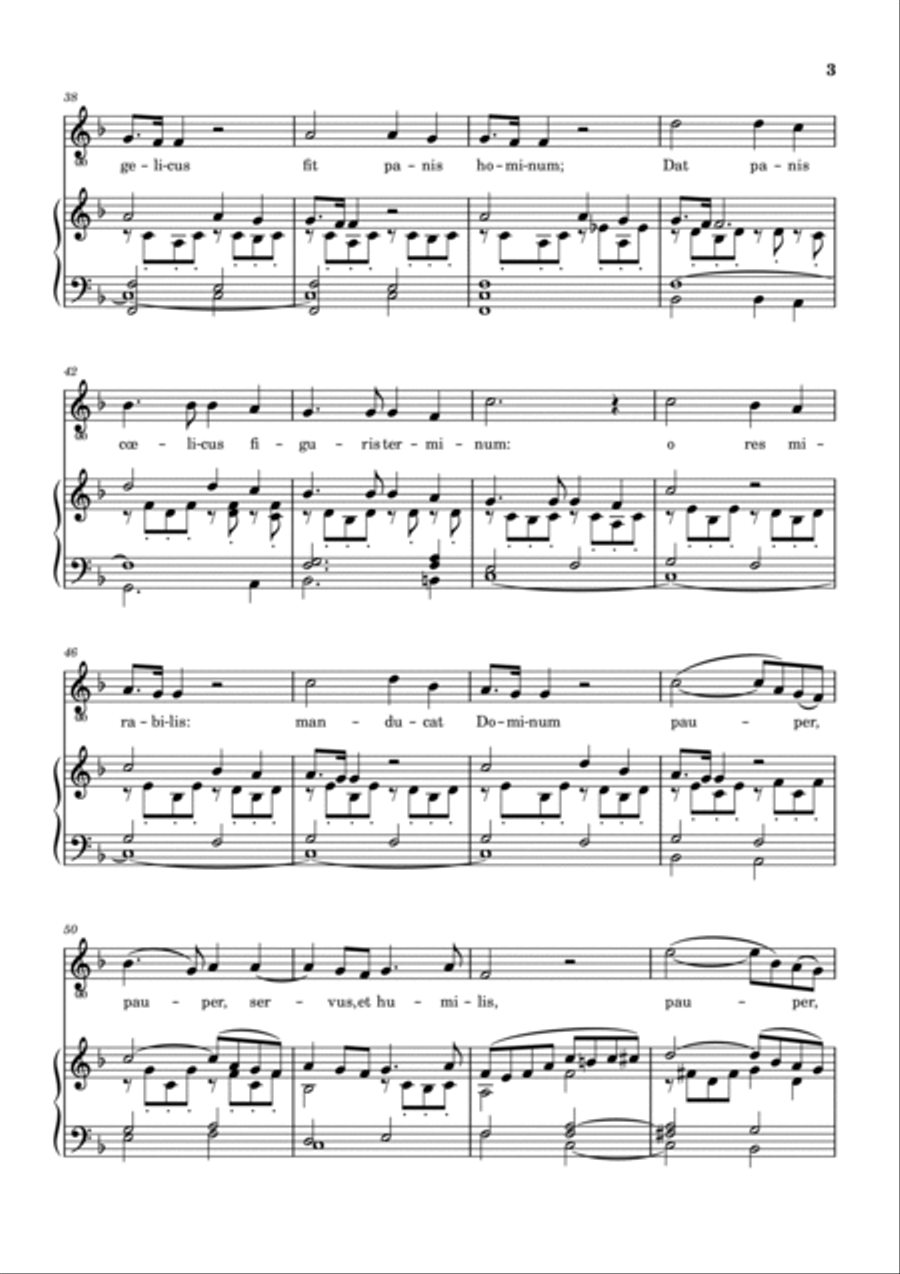 Panis Angelicus in F (voice & keyboard) Voice scores gallery preview page 3