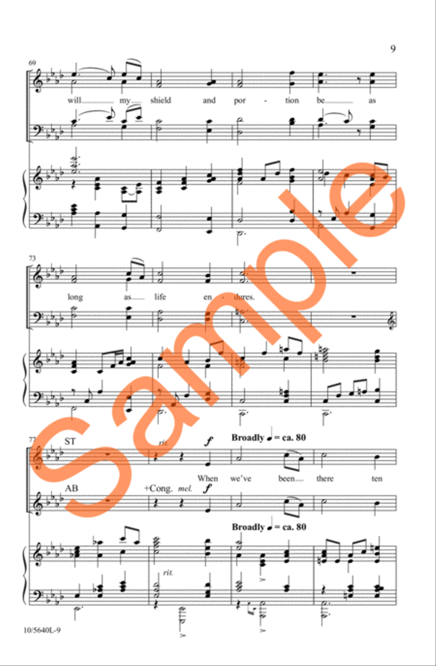 Amazing Grace! How Sweet the Sound 4-Part scores gallery preview page 8