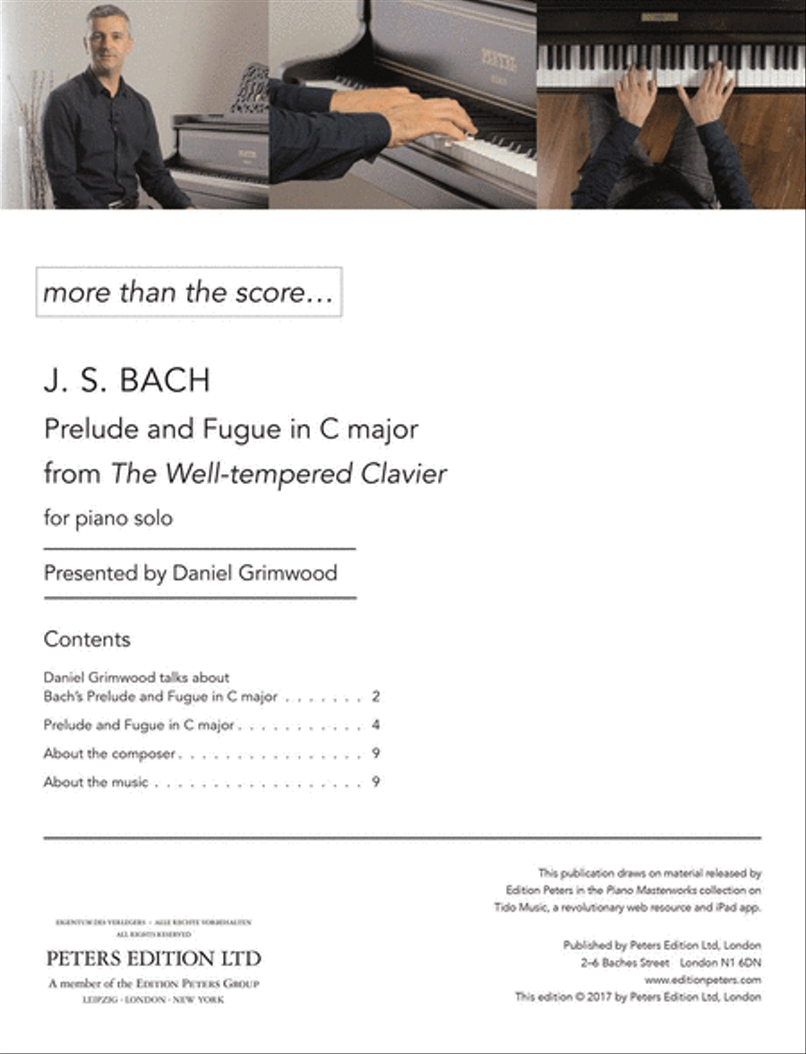 Prelude and Fugue in C BWV 846 for Piano Piano scores gallery preview page 2