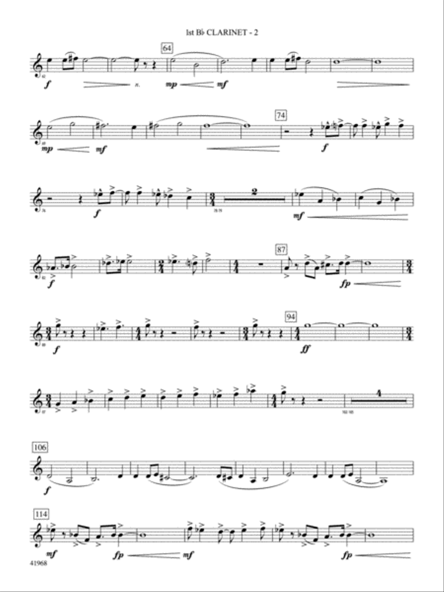 [Jungst]aposed: 1st B-flat Clarinet Concert Band scores gallery preview page 2