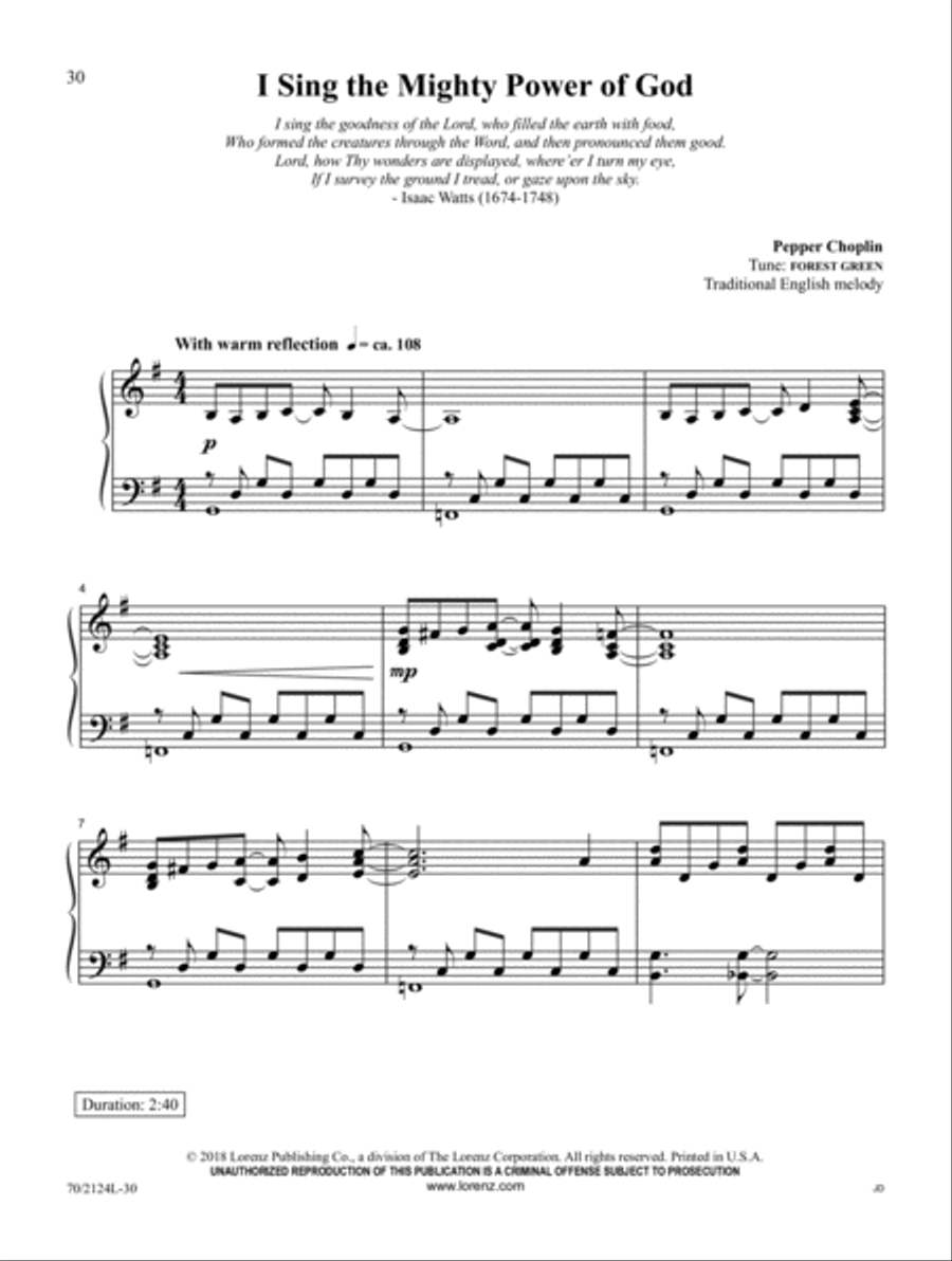 For the Beauty of the Earth Piano Solo scores gallery preview page 9