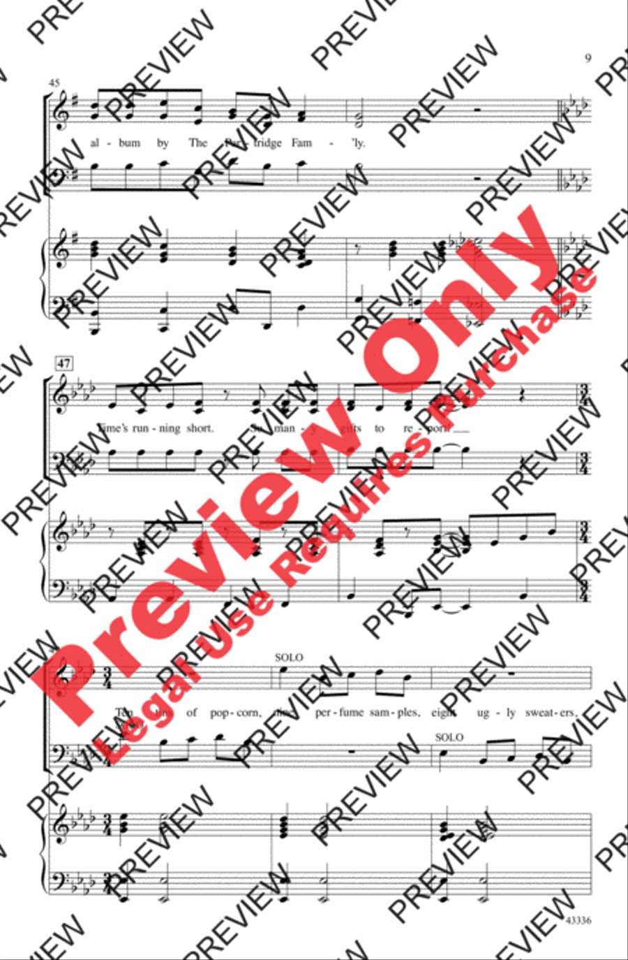 The Twelve Days of a Regifted Christmas 3-Part scores gallery preview page 9