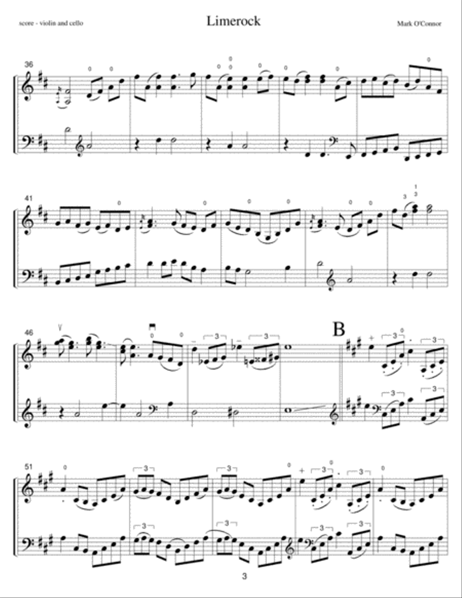 Limerock (score - vln, cel) String Duet scores gallery preview page 6