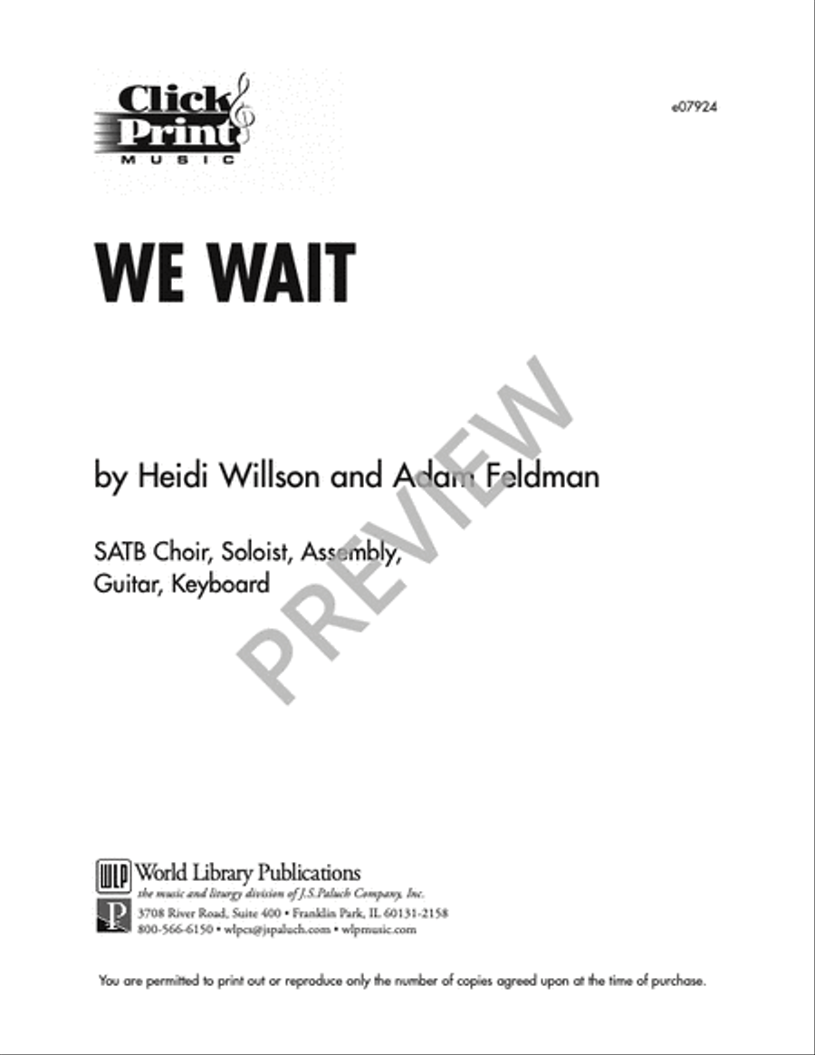 We Wait We Wait 4-Part scores gallery preview page 11