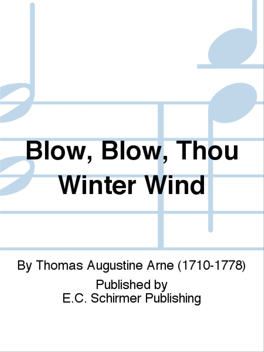 Blow, Blow, Thou Winter Wind Unison Choir scores gallery preview page 1