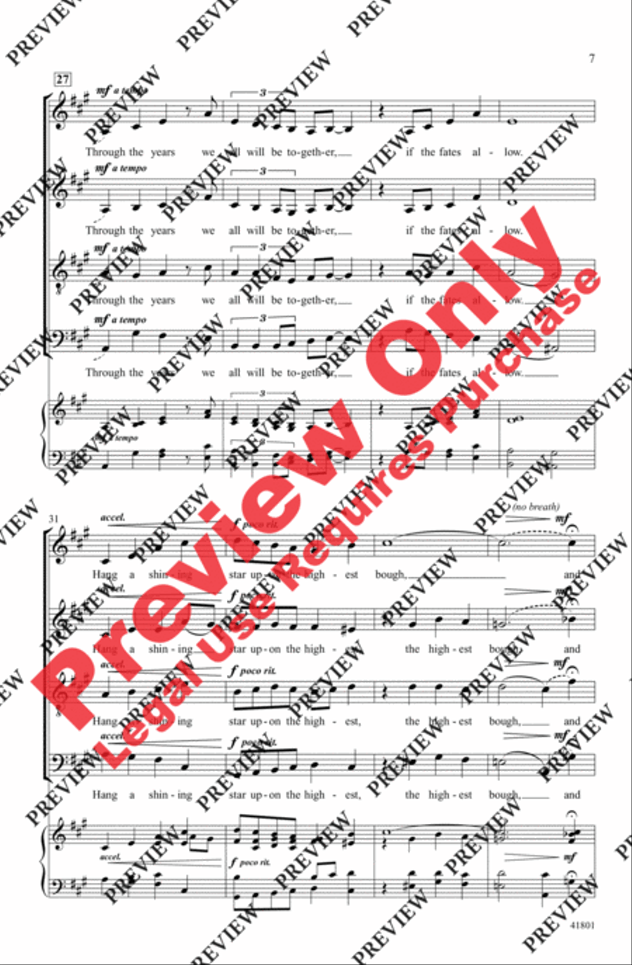 Have Yourself a Merry Little Christmas 4-Part scores gallery preview page 7