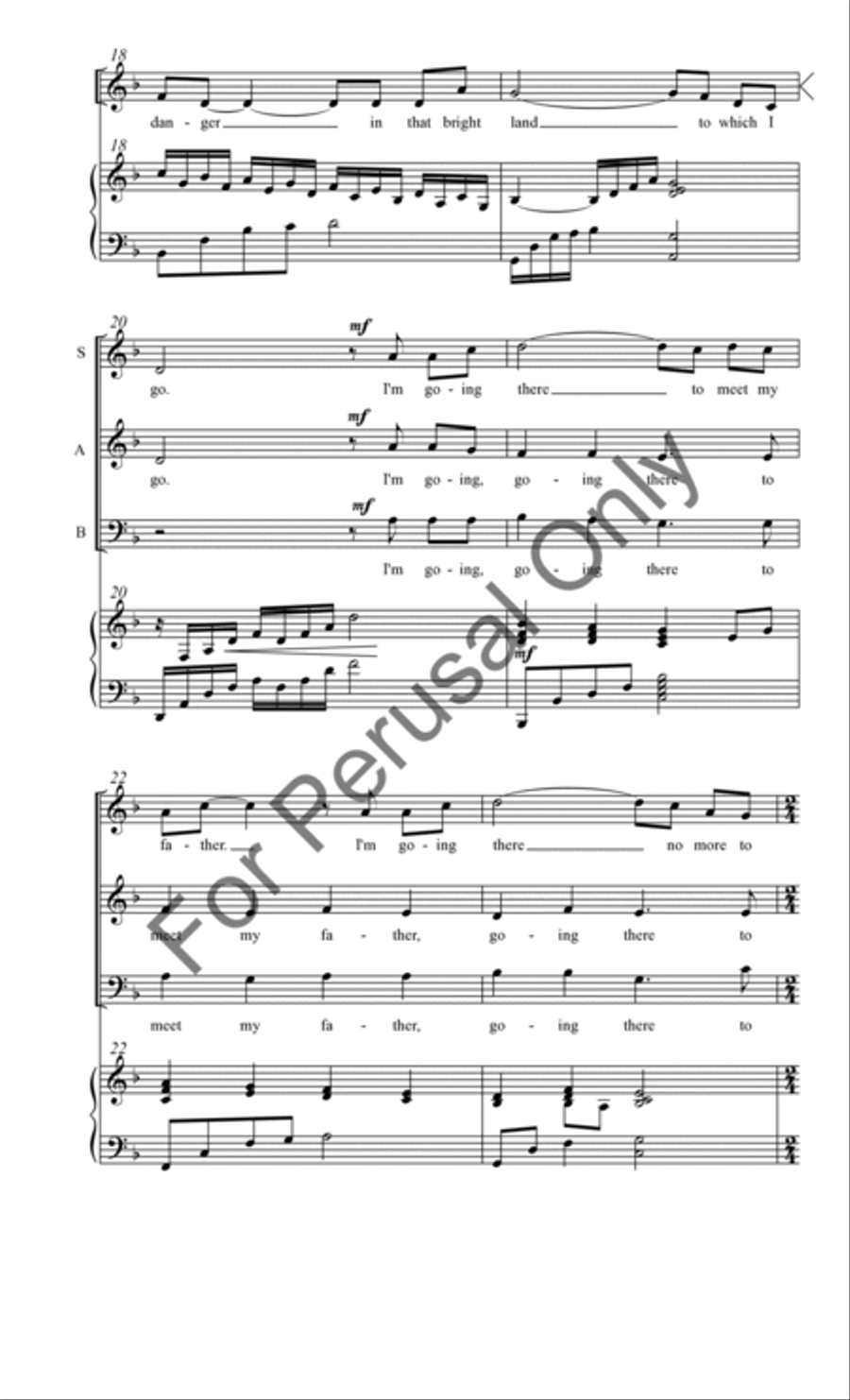 Poor Wayfaring Stranger 3-Part scores gallery preview page 4