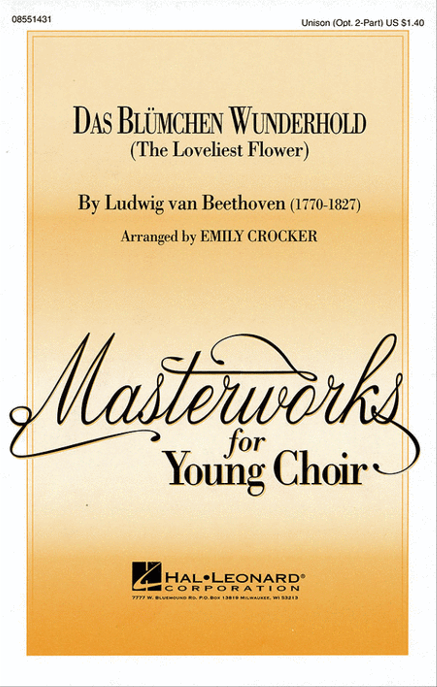 Das Blümchen Wunderhold Das Blümchen Wunderhold Unison Choir scores gallery preview page 1