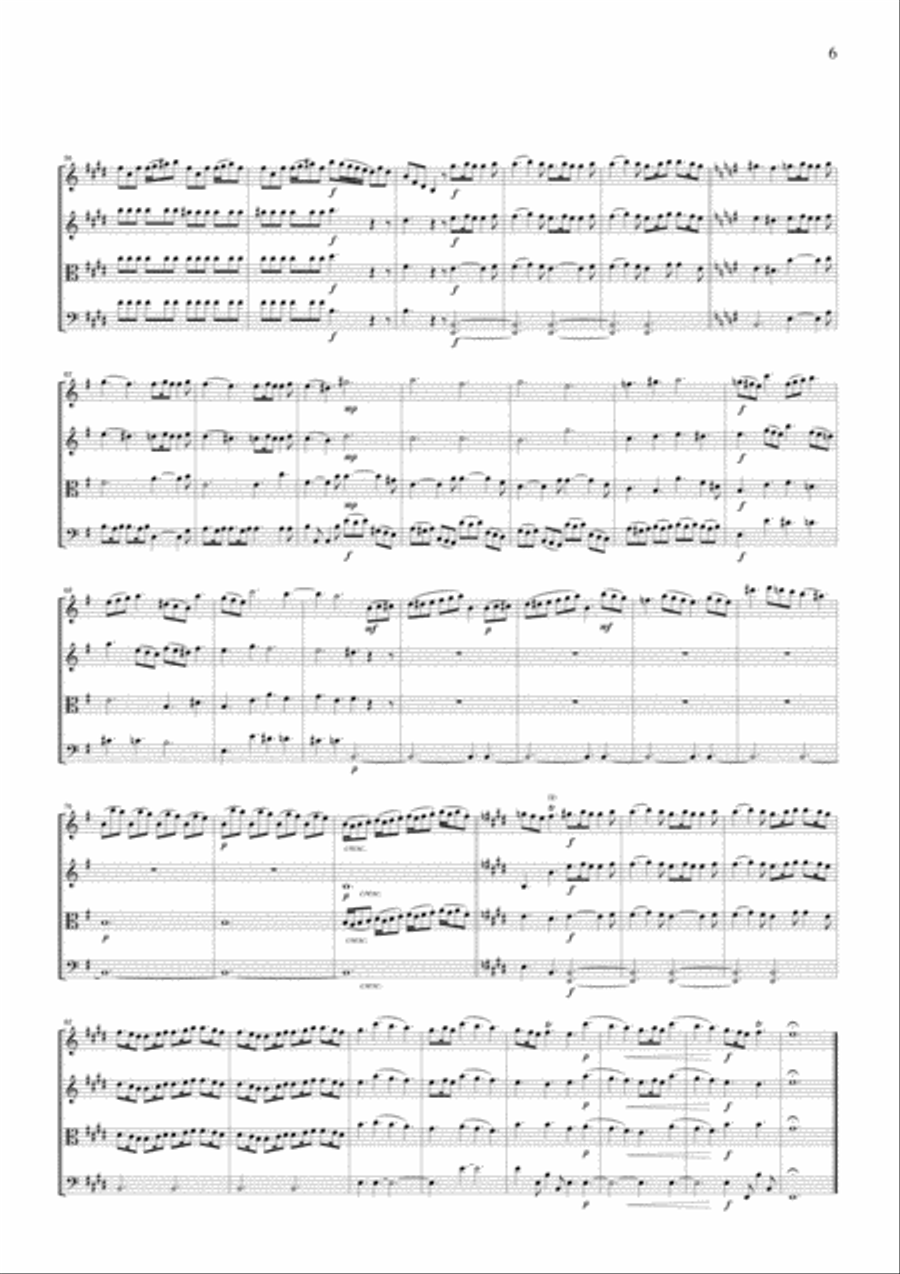 Vivaldi Spring from the Four Seasons, all mvts., for string quartet, CV101 String Quartet scores gallery preview page 6