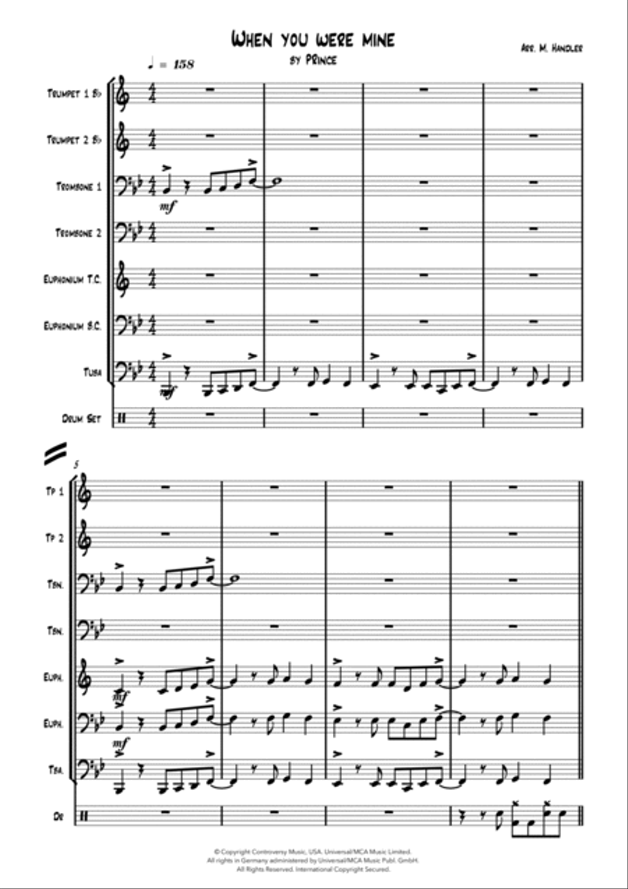 When You Were Mine Euphonium scores gallery preview page 2