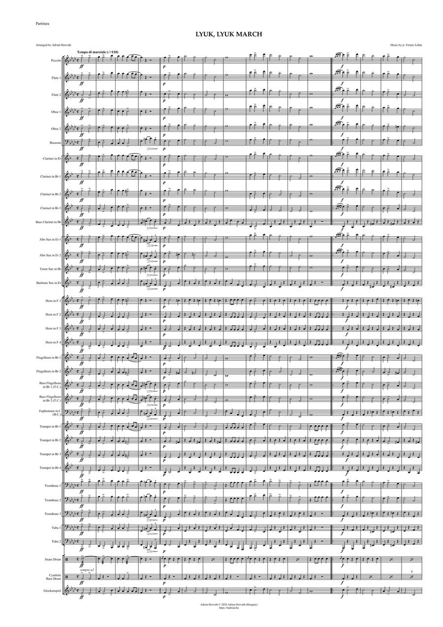 Lyuk, lyuk March Concert Band scores gallery preview page 3