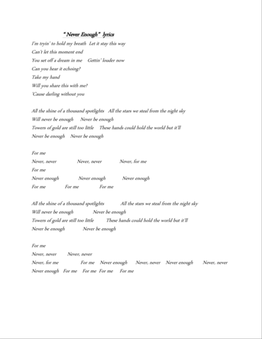 Never Enough Flute Choir scores gallery preview page 3