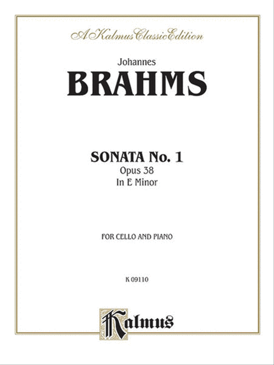 Sonata No. 1 in E Minor, Op. 38