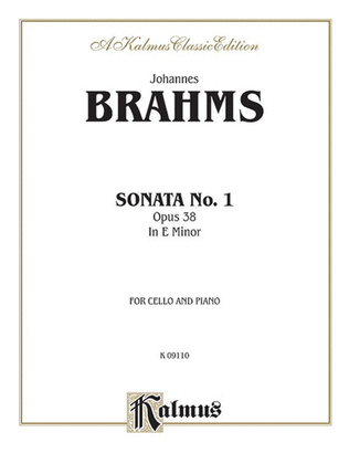 Book cover for Sonata No. 1 in E Minor, Op. 38