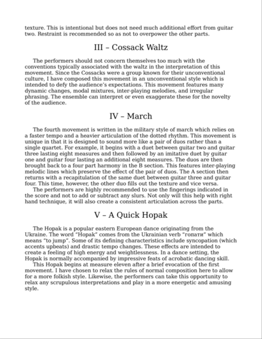 Little Russian Airs Guitar Ensemble scores gallery preview page 3