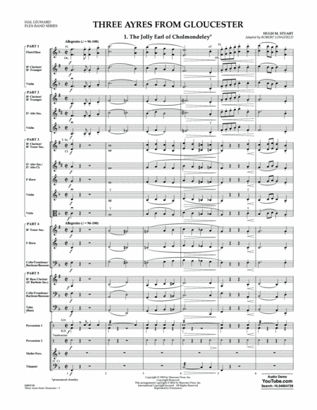 Three Ayres from Gloucester - Conductor Score (Full Score)