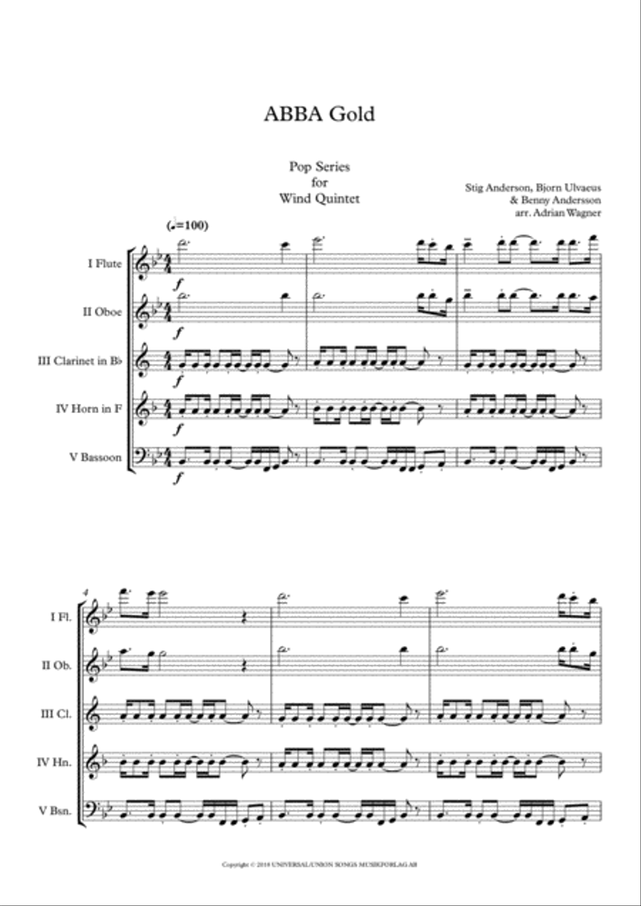 Overture/prologue Woodwind Quintet scores gallery preview page 3