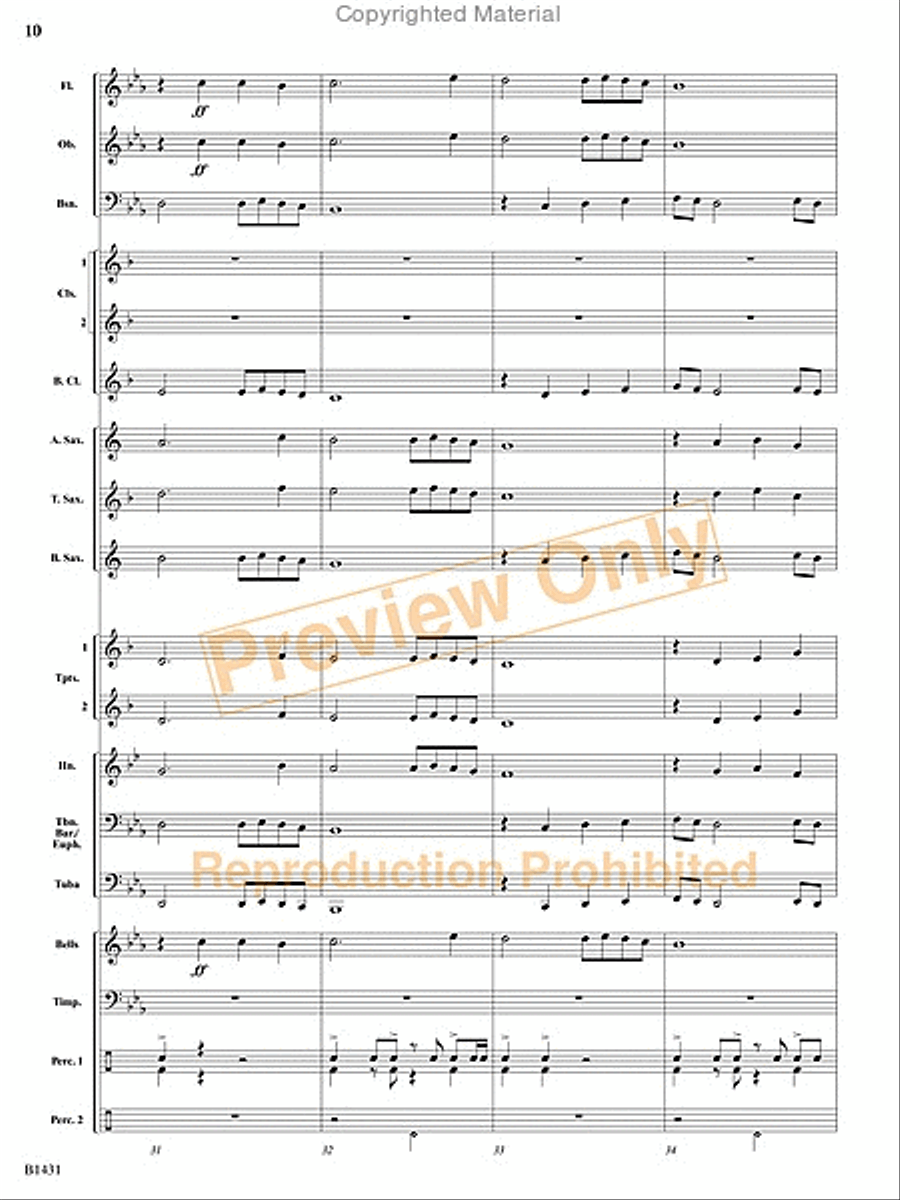 Fantasy on an Old English Melody Concert Band scores gallery preview page 23