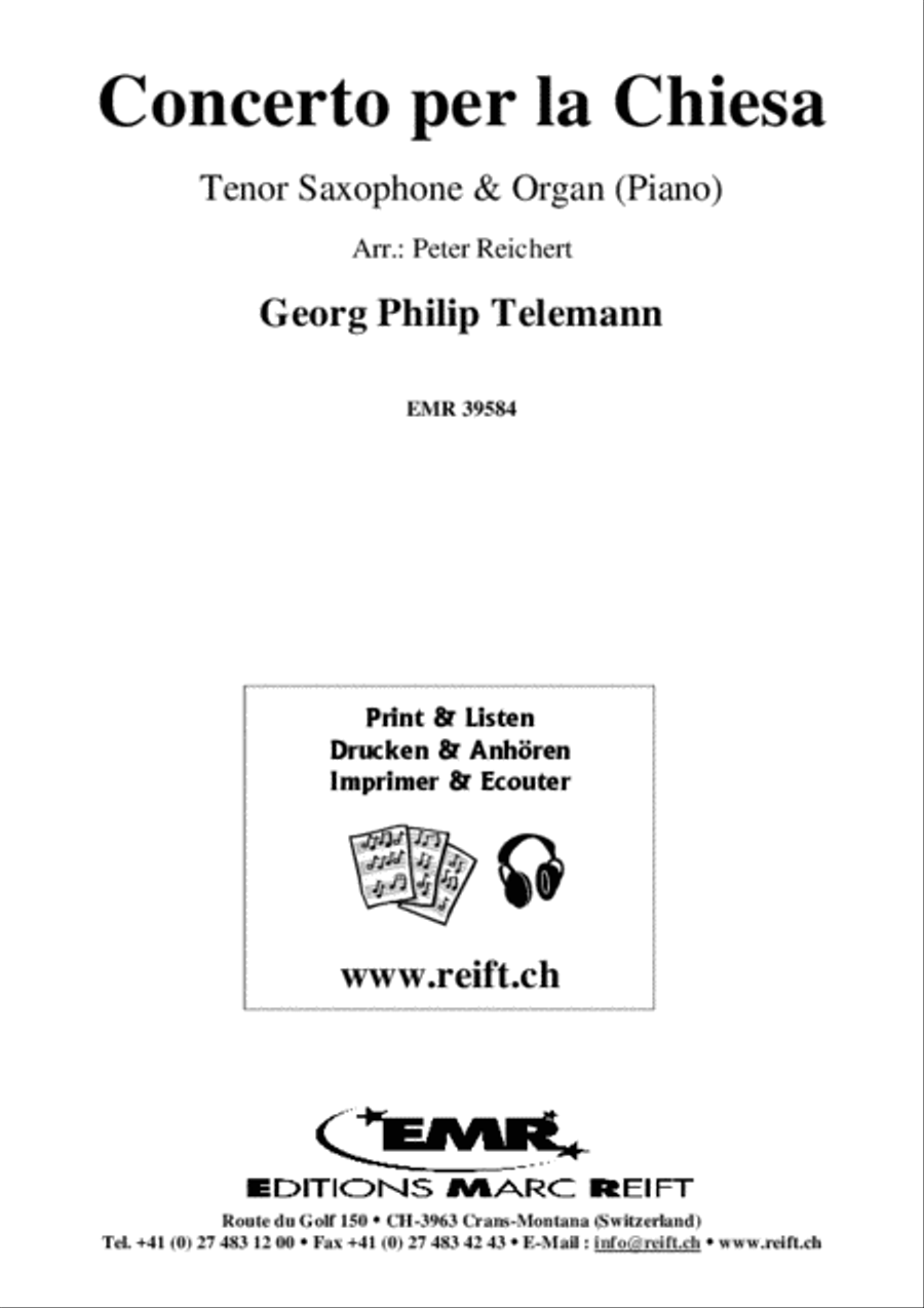 Concerto per la Chiesa Tenor Saxophone scores gallery preview page 2