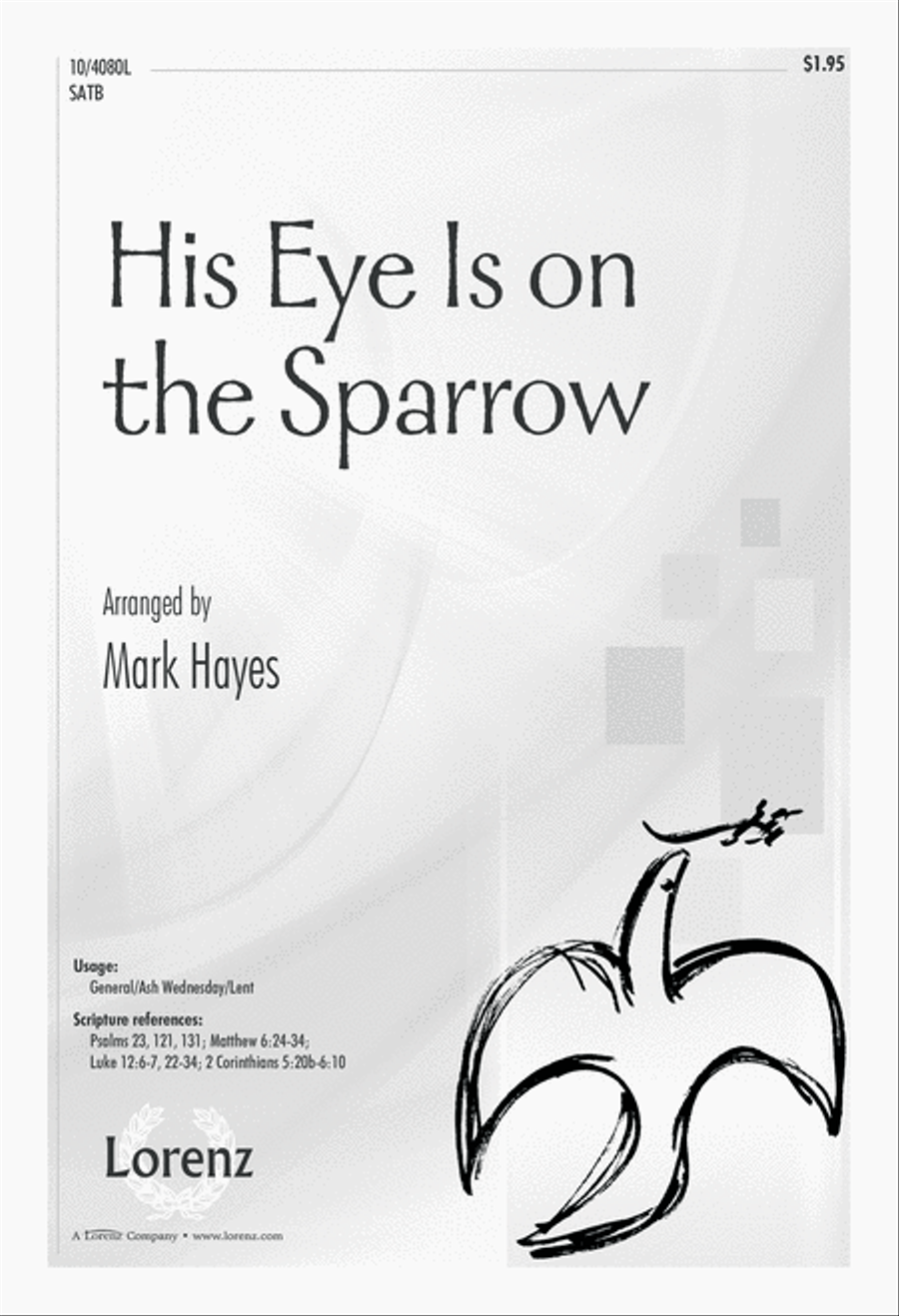 His Eye Is on the Sparrow 4-Part scores gallery preview page 2