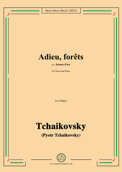 Tchaikovsky-Adieu,forêts,from Jeanne D'arc,in A Major,for Voice and Pinao image number null