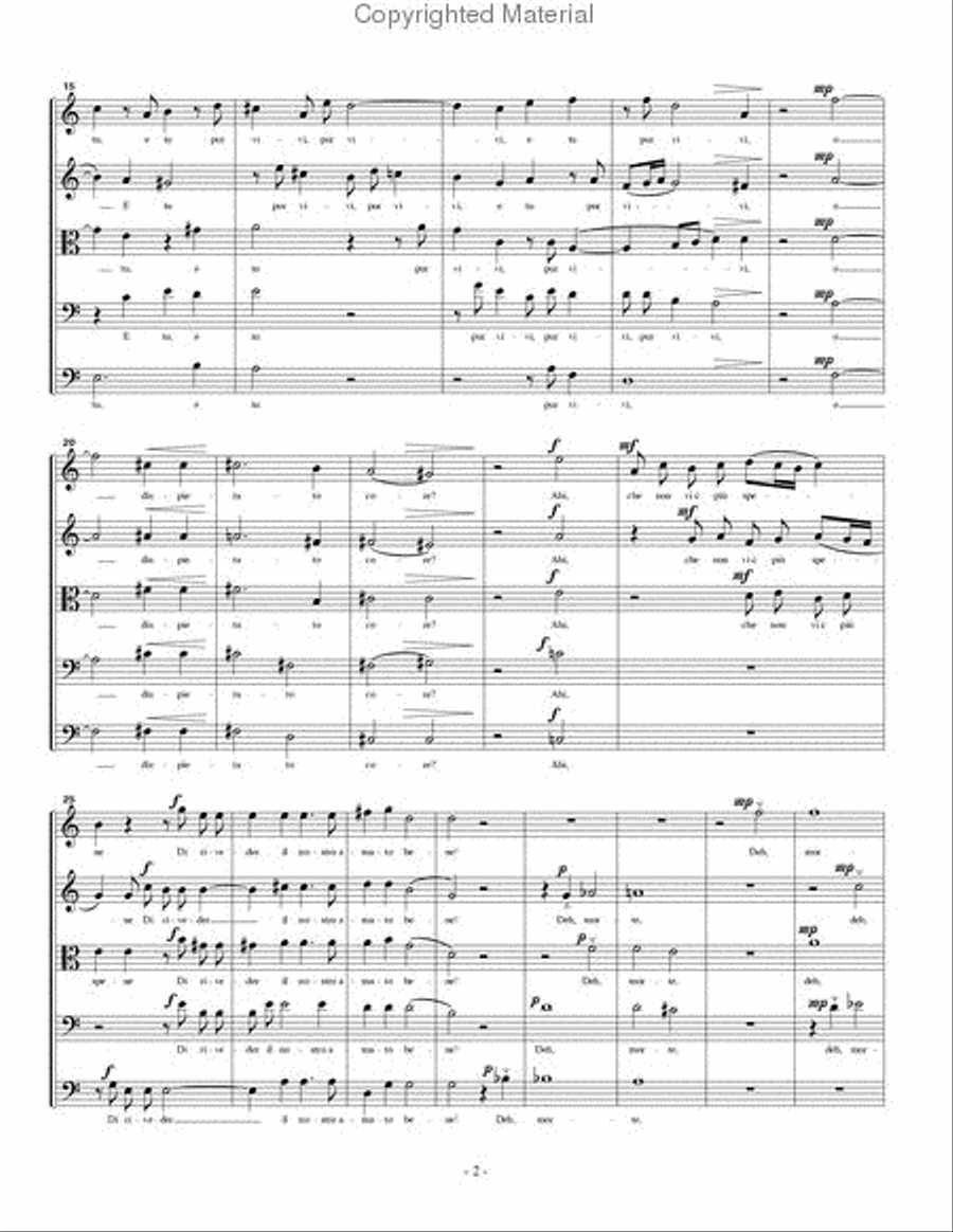 Io pur respiro (for string quintet) String Quintet scores gallery preview page 3