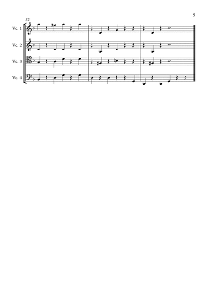 Tordion (Movement 3 from Capriol Suite) [Cello Quartet] image number null