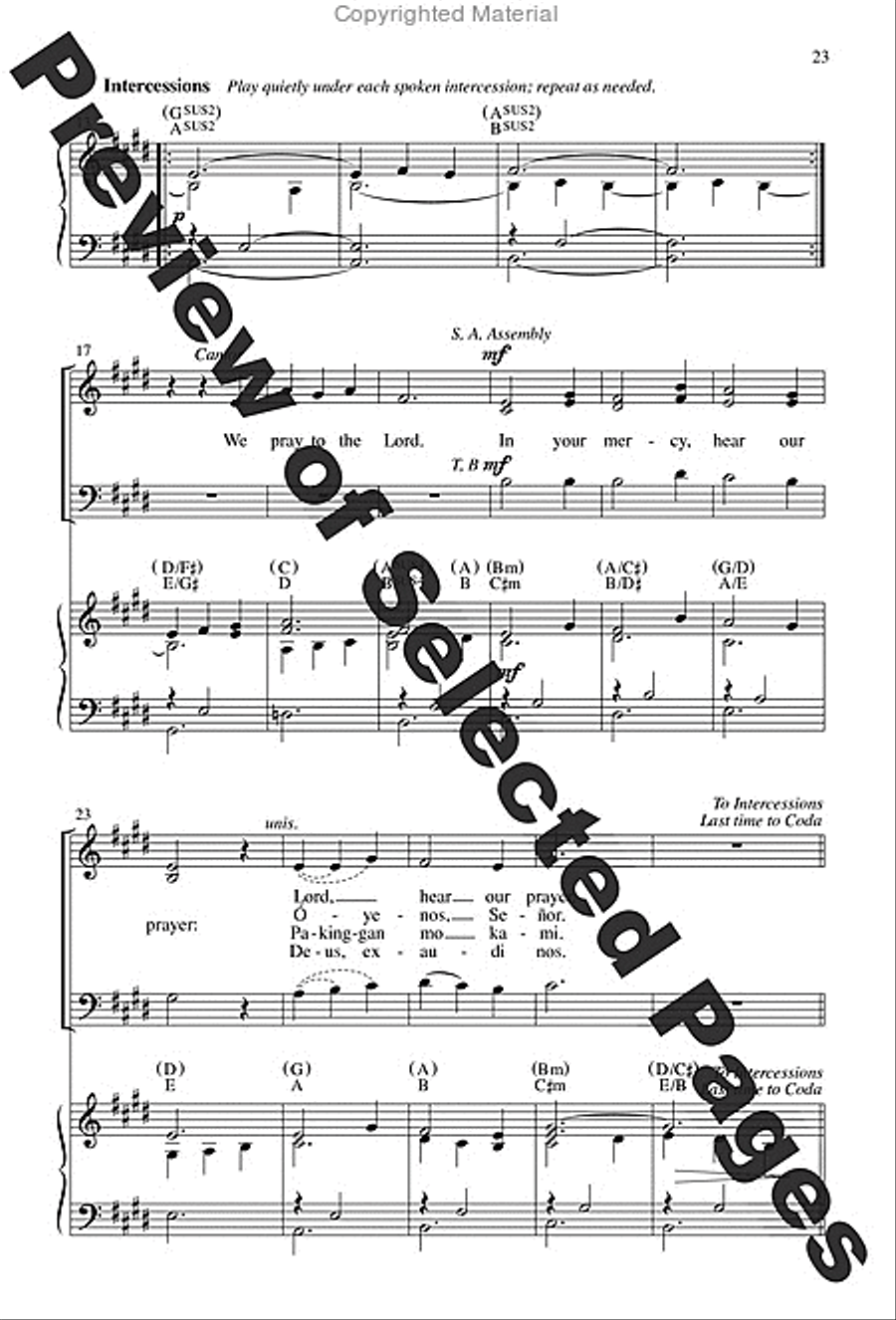 Mass from Age to Age - Choral / Accompaniment edition 4-Part scores gallery preview page 13