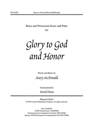 Glory to God and Honor - Brass/Perc Score